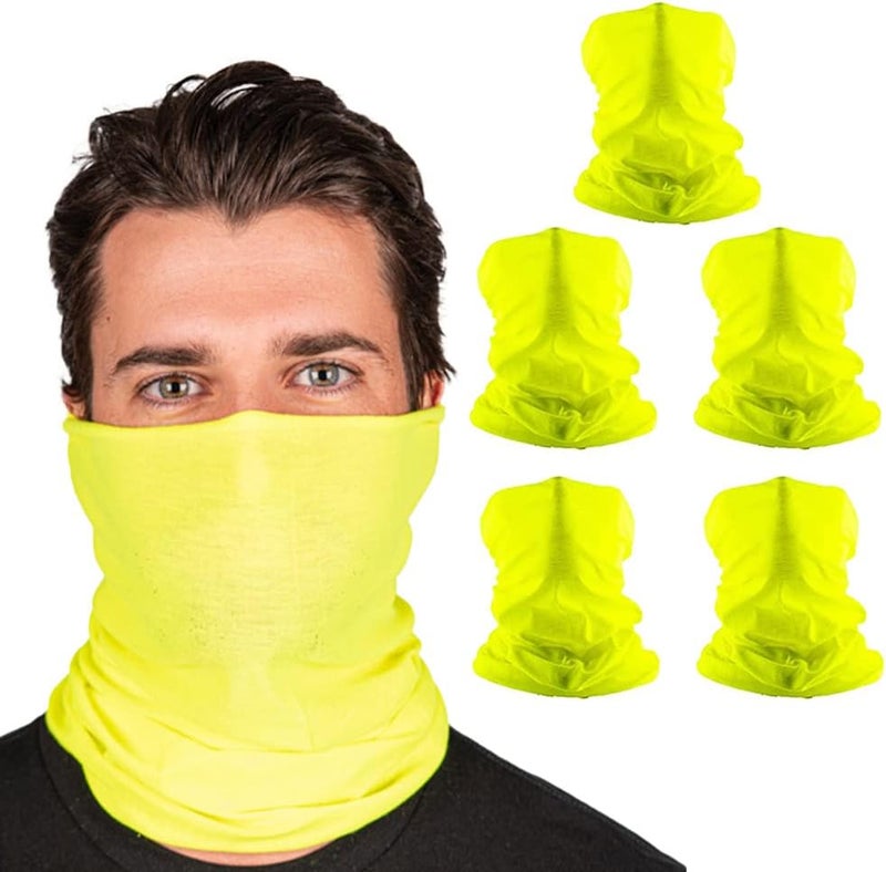 Sa Company 5-Pack UV Face Shield | UV 30+ Multipurpose Neck Gaiter Balaclava for Adults - Image 1