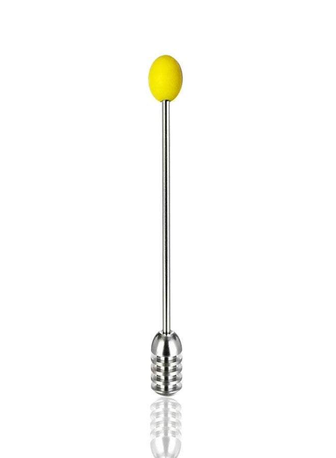 SONGZIMING Stainless Steel Honey Dipper Stick 6.3 Inch Honey Wand Server for Honey Pot Dispense Drizzle Honey, Wedding Party Favors, Baby Shower (Yellow) - Image 1
