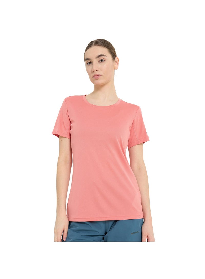 Outventure Women’s Outdoor Salmon T-Shirt – Fitted Cut, Durable Fabric, Lightweight & Breathable, High Wear Resistance for Active Adventures - Image 2