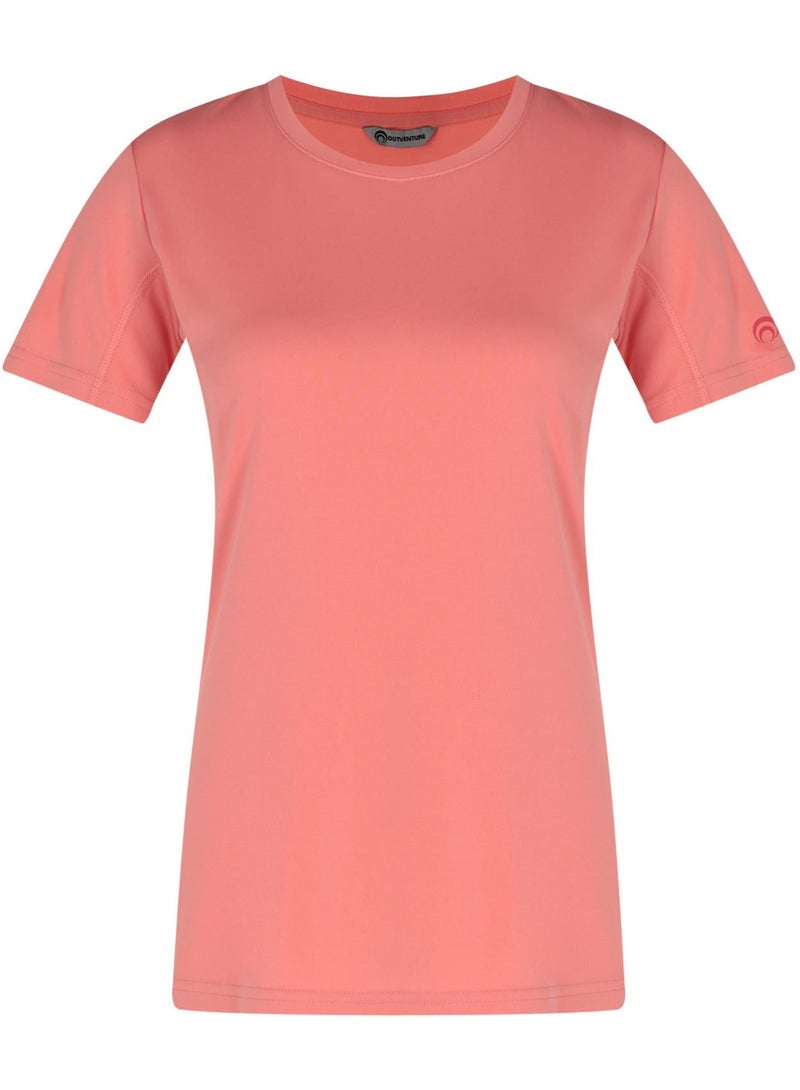 Outventure Women’s Outdoor Salmon T-Shirt – Fitted Cut, Durable Fabric, Lightweight & Breathable, High Wear Resistance for Active Adventures - Image 1