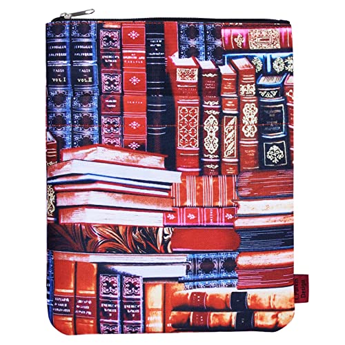 LParkin Classic Bookcase Book Sleeve Cover, Book Protector with Zipper for Paperbacks, Medium 11 X 8.5 Inch,Book Pouch Book Lovers Gift - Image 1