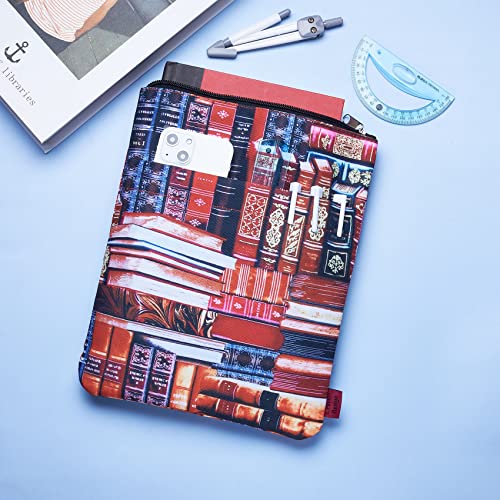 LParkin Classic Bookcase Book Sleeve Cover, Book Protector with Zipper for Paperbacks, Medium 11 X 8.5 Inch,Book Pouch Book Lovers Gift - Image 3