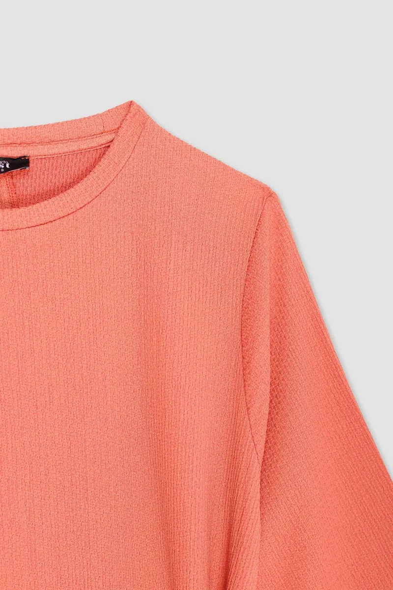 ديفاكتو Regular Fit Crew Neck Dress