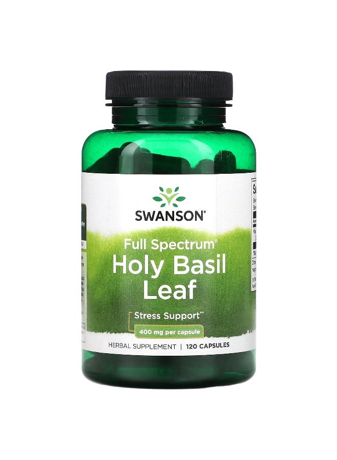 Swanson, Holy Basil Leaf, Full Spectrum, 400 mg, 120 Capsules - Image 1