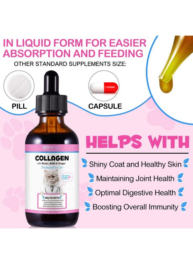 Frovetani - Frovetani Skin and Coat Supplement for Cats, Collagen for Dogs, Liquid Collagen Boost for Cats, Itch Relief for Cats with Allergies, with Biotin, Support Joints, Skin, Bone & Immune System 4fl.oz - Image 1
