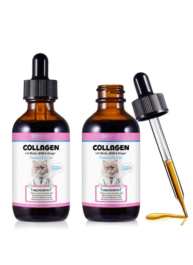 Frovetani - Frovetani Skin and Coat Supplement for Cats, Collagen for Dogs, Liquid Collagen Boost for Cats, Itch Relief for Cats with Allergies, with Biotin, Support Joints, Skin, Bone & Immune System 4fl.oz - Image 1