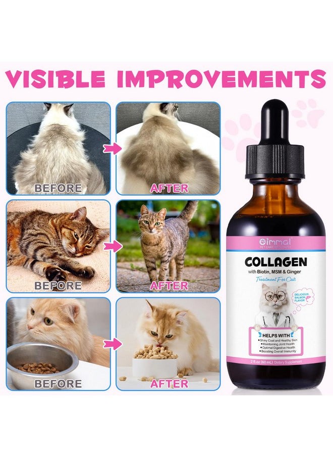 Frovetani - Frovetani Skin and Coat Supplement for Cats, Collagen for Dogs, Liquid Collagen Boost for Cats, Itch Relief for Cats with Allergies, with Biotin, Support Joints, Skin, Bone & Immune System 4fl.oz - Image 1