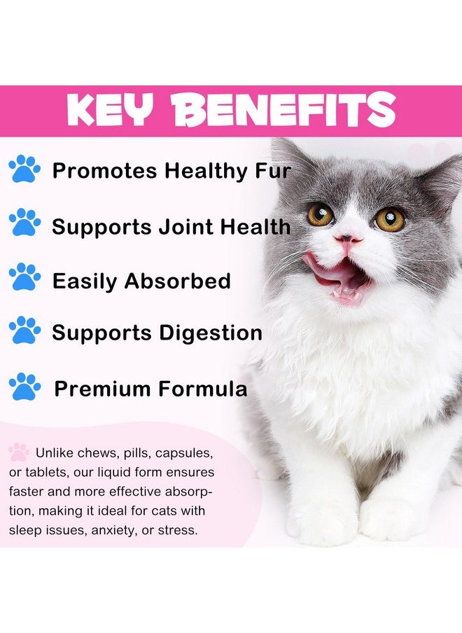 Frovetani - Frovetani Skin and Coat Supplement for Cats, Collagen for Dogs, Liquid Collagen Boost for Cats, Itch Relief for Cats with Allergies, with Biotin, Support Joints, Skin, Bone & Immune System 4fl.oz - Image 1
