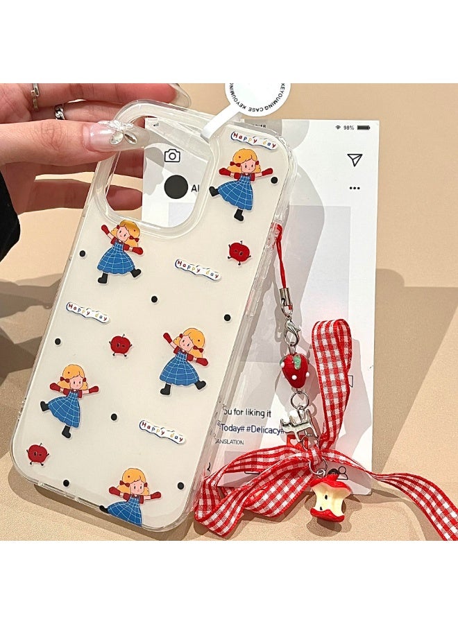 NIBEMINENT Protective TPU Case Cover For iPhone 17 Pro Max, Blue Dress Girl With Bracelet