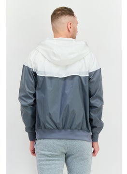 Nike Men Sportswear Fit Embroidered Logo Outdoor Jacket, White  - Image 3