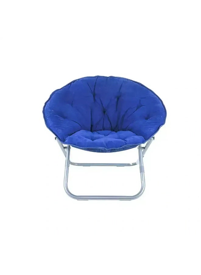 ALGHAFA Round Folding Camping Chair – Padded Outdoor Chair – 100kg Load Capacity – Blue – ALGHAFA - Image 1