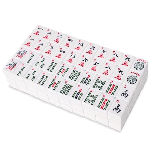 GUSTARIA 1.2” American Mahjong Tiles, 166 American Mahjong Tiles with White Color (Tiles Only, No Dice and Other Accessories) - Image 1