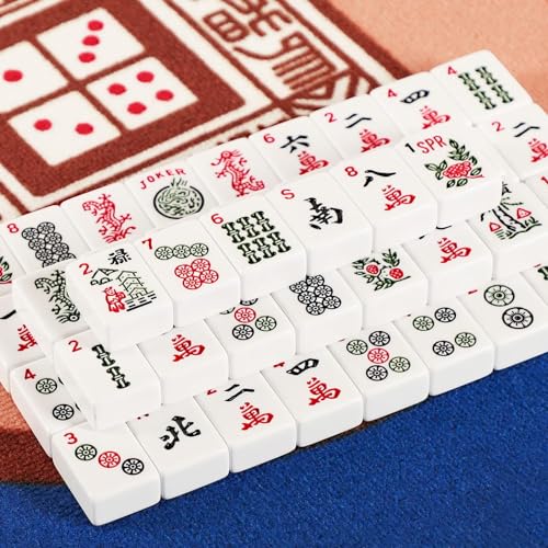 GUSTARIA 1.2” American Mahjong Tiles, 166 American Mahjong Tiles with White Color (Tiles Only, No Dice and Other Accessories) - Image 4