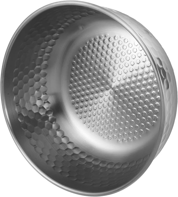 TRADY Stainless Steel Hammered Mixing Bowl – Heavy Duty Deep Kitchen Bowl for Cooking, Baking, Salad, Rice & Food Preparation - Image 1