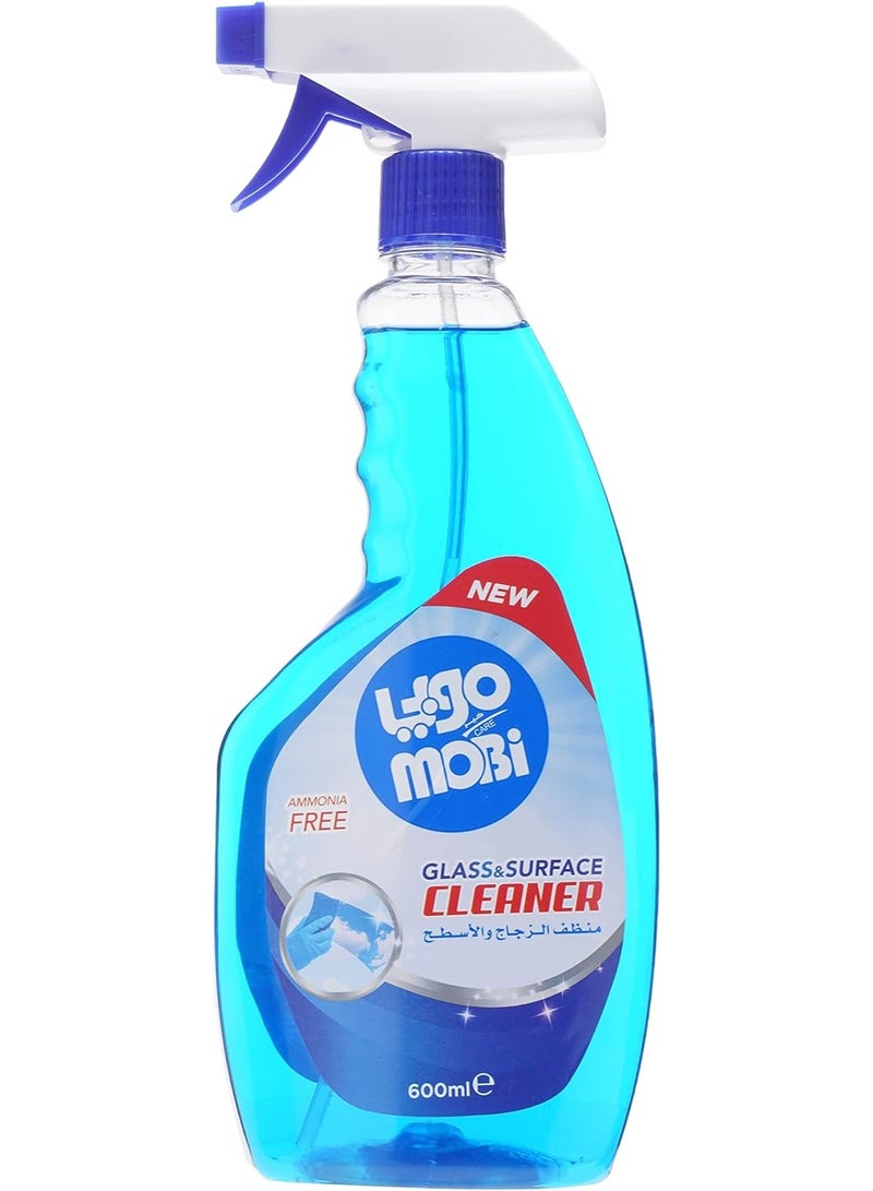 موبي منظف ​​زجاج وأسطح خالي من الأمونيا، لمعان بدون خطوط للنوافذ والمرايا، 600 مل - Image 1