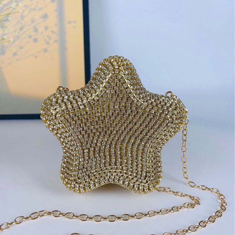 Fashion Mini Five-Pointed Star Chain Bag Diamond Crossbody Women'S Bag For Dinner - Image 1