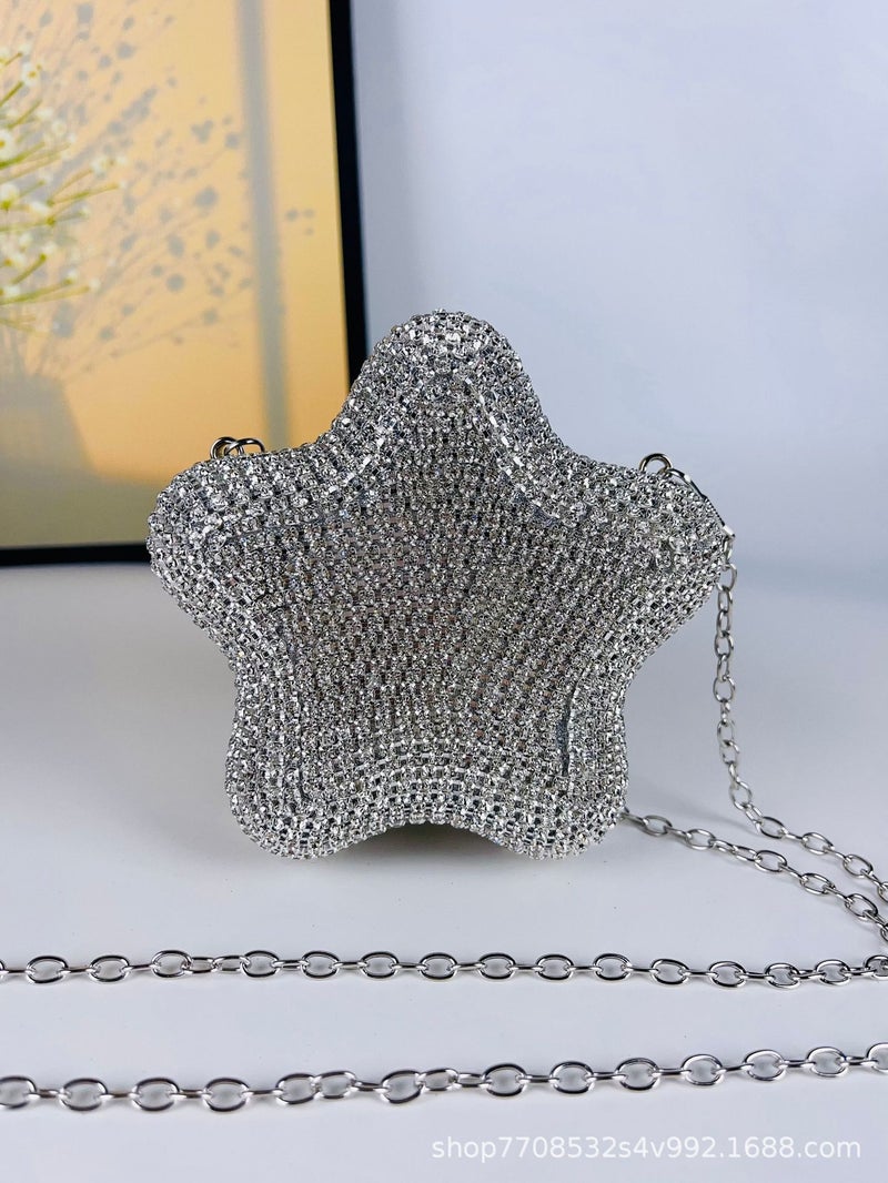 Fashion Mini Five-Pointed Star Chain Bag Diamond Crossbody Women'S Bag For Dinner - Image 5