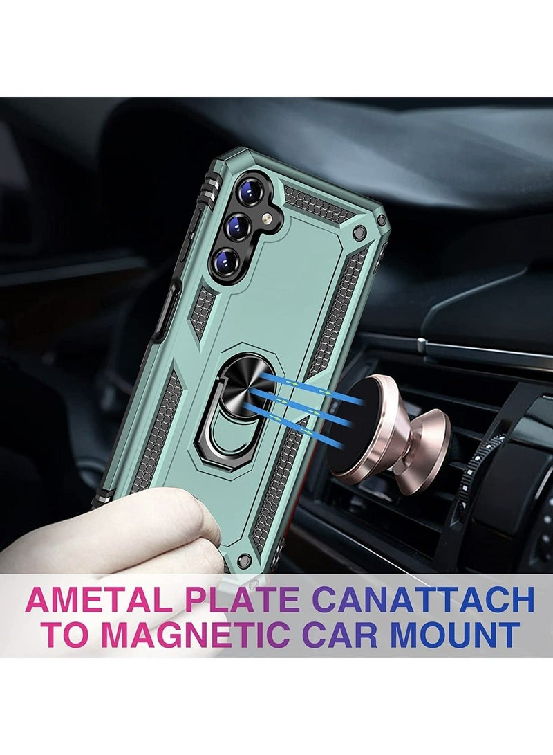 X-level Samsung Galaxy A14 5G/4G Case Cover Accessories Military Grade Shockproof with Anti-scratches Anti-drops Anti-fingerprints Protective Back Cover with Car Mount Magnetic Ring Kickstand - Image 2