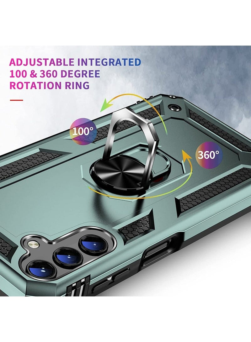 X-level Samsung Galaxy A14 5G/4G Case Cover Accessories Military Grade Shockproof with Anti-scratches Anti-drops Anti-fingerprints Protective Back Cover with Car Mount Magnetic Ring Kickstand - Image 3