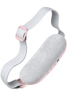 ASIV Portable Cordless Heating Pad Electric Waist Belt Device Fast Heating 3 Temperature Modes 4 Vibration Massage Speeds for Back Pain Relief USB Charging Belly Heating Pad  - Image 3