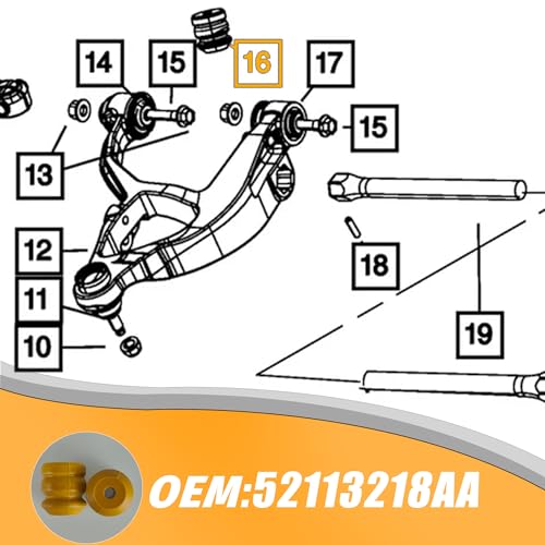 Yukauto Front Bump Stops, Jounce Bumpers Fit for 2004-2009 Dodge Durango, 2007-2009 Aspen (1 Pair) - Image 3