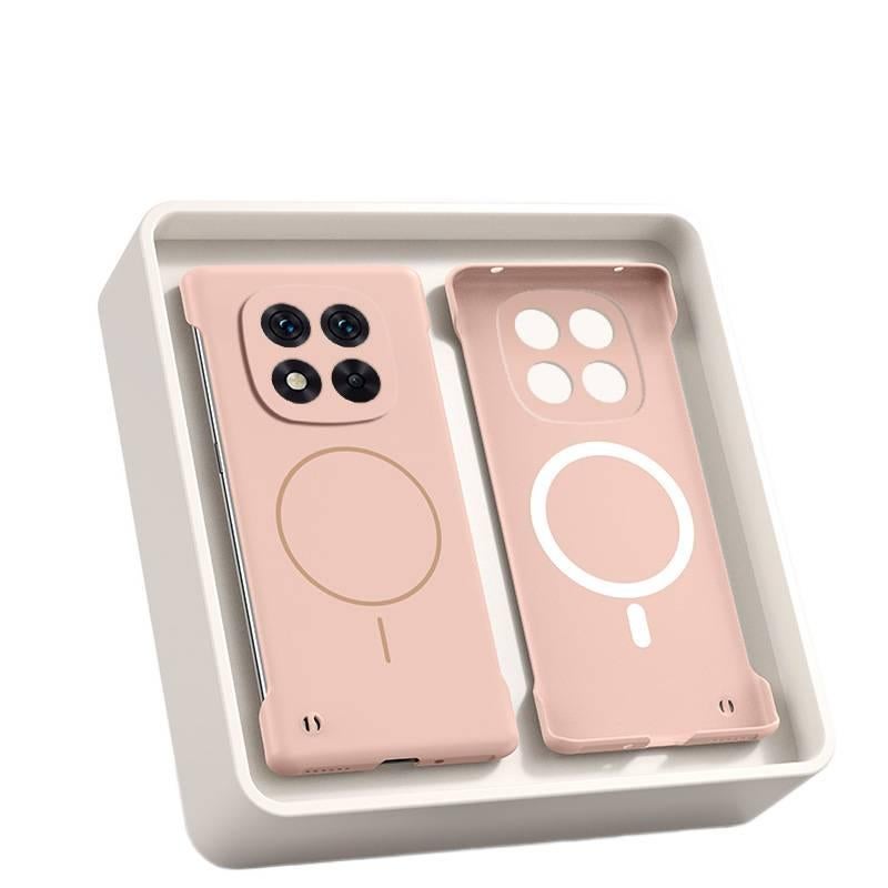 MS غطاء MagSafe لـ Redmi Note 14 Pro مع تصميم بدون إطار ومغناطيس قوي مع ملمس ناعم مع رفيع جداً باللون Antique White مغناطيسي باللون الأبيض باللون الأحمر - Image 3