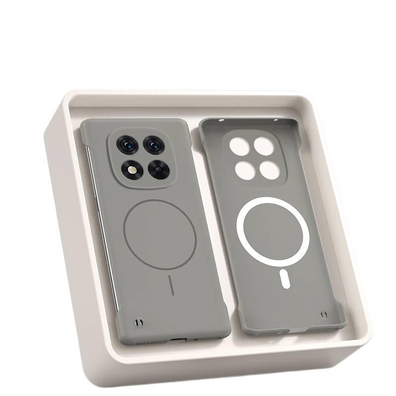 MS غطاء MagSafe لـ Redmi Note 14 Pro مع تصميم بدون إطار ومغناطيس قوي مع ملمس ناعم مع رفيع جداً باللون Antique White مغناطيسي باللون الأبيض باللون الأحمر - Image 5