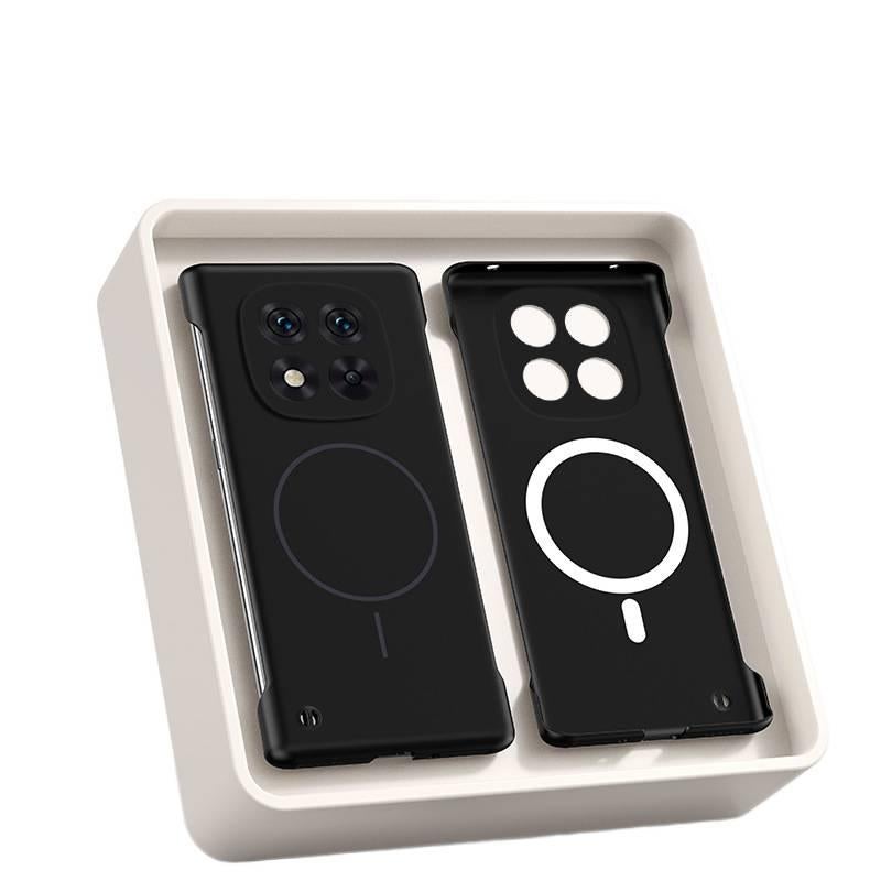 MS غطاء MagSafe لـ Redmi Note 14 Pro مع تصميم بدون إطار ومغناطيس قوي مع ملمس ناعم مع رفيع جداً باللون Antique White مغناطيسي باللون الأبيض باللون الأحمر - Image 2