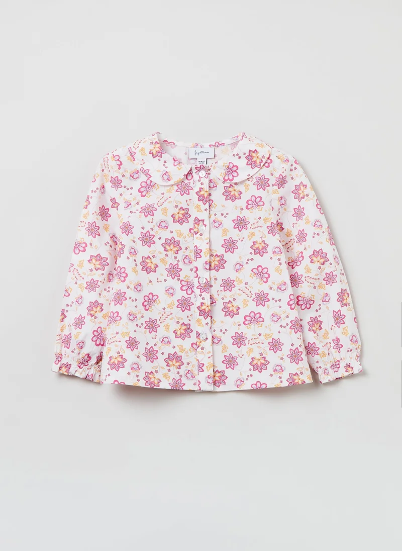 او في اس Ovs Baby Girl Floral Shirt In Cotton