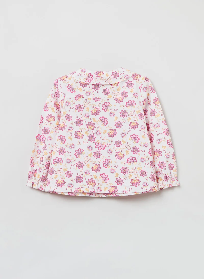 او في اس Ovs Baby Girl Floral Shirt In Cotton