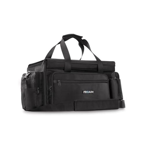 PROAIM Cine Cube Bag for Camera Gear, Photographer, Videographer Videomakers. Solid & Spacious, Removable Pouches, 4 Clear Pockets & Back Slate Pocket. Bottle Holder, Waterproof + Sling (P-CBCC-01) - Image 1