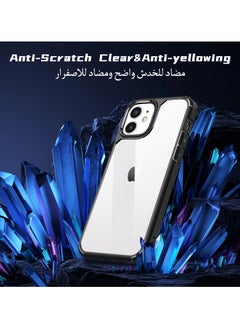 UCHUANG iPhone 12/12 Pro Case Clear Cover Ultra Thin Silicone Shockproof Hard Back Cases Transparent Protective Slim Phone Case for Apple iPhone 12/12 Pro 6.1 inch - Black  - Image 3