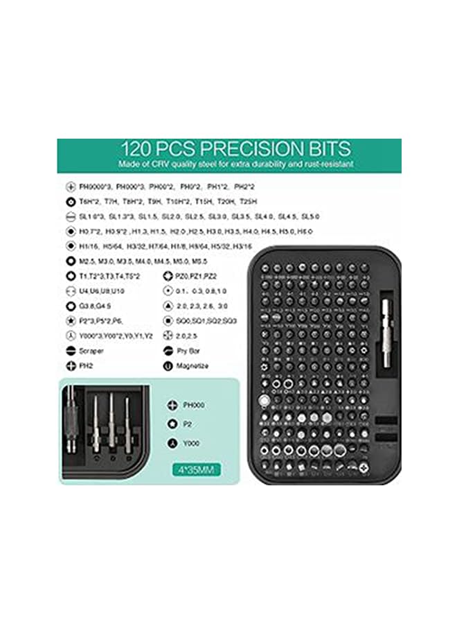 PROMASS promass Precision Screwdriver Set, New Version 130 In 1 Screwdriver Kit With 120 Screwdriver Bits, Repair Tool Kit With Magnetizer For Smart Phone, Household  - Image 4