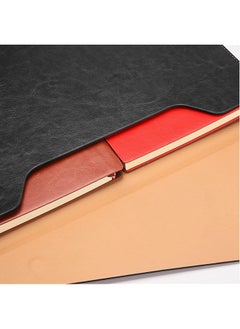 X spring Pu Leather A4 File Folders 1 Pack A4 Filing Envelope Portfolio Case Waterproof Portfolio Binder With Invisible Magnetic Closure Thin File Storage Folder For Home School Office Black  - Image 2
