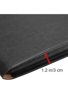 X spring Pu Leather A4 File Folders 1 Pack A4 Filing Envelope Portfolio Case Waterproof Portfolio Binder With Invisible Magnetic Closure Thin File Storage Folder For Home School Office Black  - Image 4