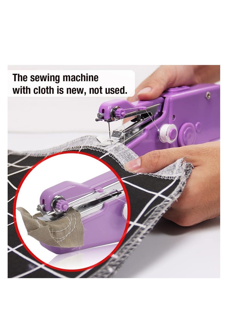 SOLARAE Handheld Sewing Machine Hand Held Sewing Device Tool Mini Portable Cordless Sewing Machine Essentials for Home Quick Repairing and Stitch Handicrafts Portable Easy to Operate for Beginners - Image 5