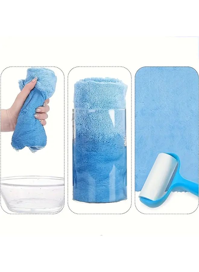 Sky Blue 6pcs Premium Microfiber Cloths 550 GSM Car Drying Polishing Detailing Towels - Image 3