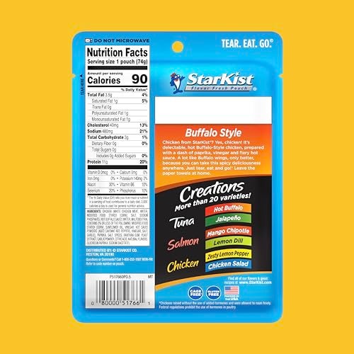 StarKist Chicken Creations BOLD Buffalo Style, 2.6 oz Pouch (Pack of 12) - Image 3