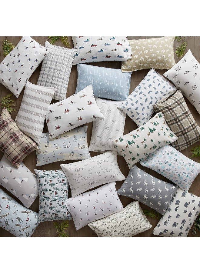 Eddie Bauer - Eddie Bauer - Twin Sheets, Cotton Flannel Bedding Set, Brushed for Extra Softness, Cozy Home Decor (Winter Outing, Twin) - Image 1