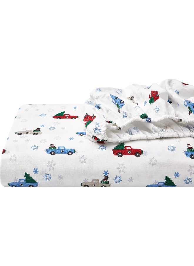 Eddie Bauer - Eddie Bauer - Twin Sheets, Cotton Flannel Bedding Set, Brushed for Extra Softness, Cozy Home Decor (Winter Outing, Twin) - Image 1