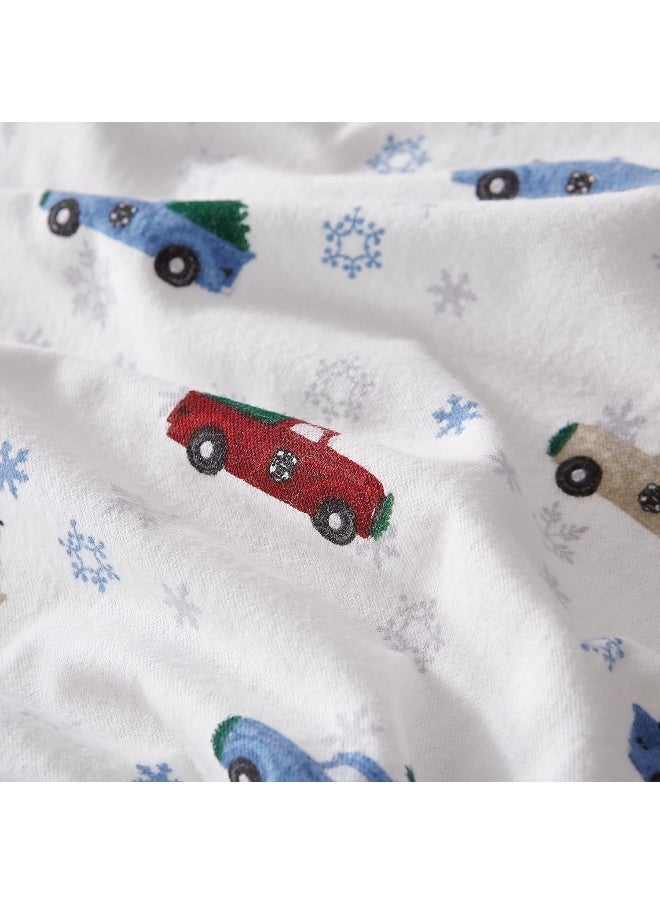 Eddie Bauer - Eddie Bauer - Twin Sheets, Cotton Flannel Bedding Set, Brushed for Extra Softness, Cozy Home Decor (Winter Outing, Twin) - Image 1