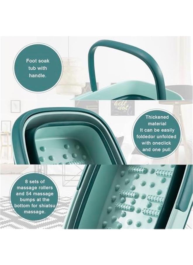 TRASSLE Foot Bath Collapsible Foot Bath Foot Soak Tub with Handle Foot Spa Bath 15L/4 Gallons Massager Foot Soaking Bath Basin Feet for Dry Cracked Feet, Pedicure Foot Soak, Home Spa Treatment  - Image 4