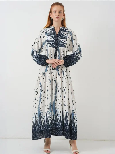 BIG DART BDART Patterned V-Neck Maxi Dress