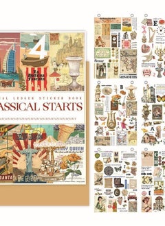 Excefore Vintage Scrapbooking Stickers Set, 96 Sheets with 1562 Pattern Stickers and 48 Background Papers, Aesthetic Stickers for Journaling, Planners, DIY Crafts, and Scrapbooking Supplies  - Image 1