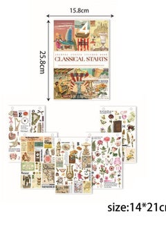 Excefore Vintage Scrapbooking Stickers Set, 96 Sheets with 1562 Pattern Stickers and 48 Background Papers, Aesthetic Stickers for Journaling, Planners, DIY Crafts, and Scrapbooking Supplies  - Image 3