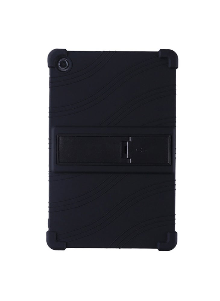 For Lenovo Tab M10 Plus (3rd Gen)/Xiaoxin Pad 2022 10.6 inch 125F/128 Anti-collision Soft Silicone Tablet Protective Case Cover with Adjustable PC Kickstand - Black - Image 2