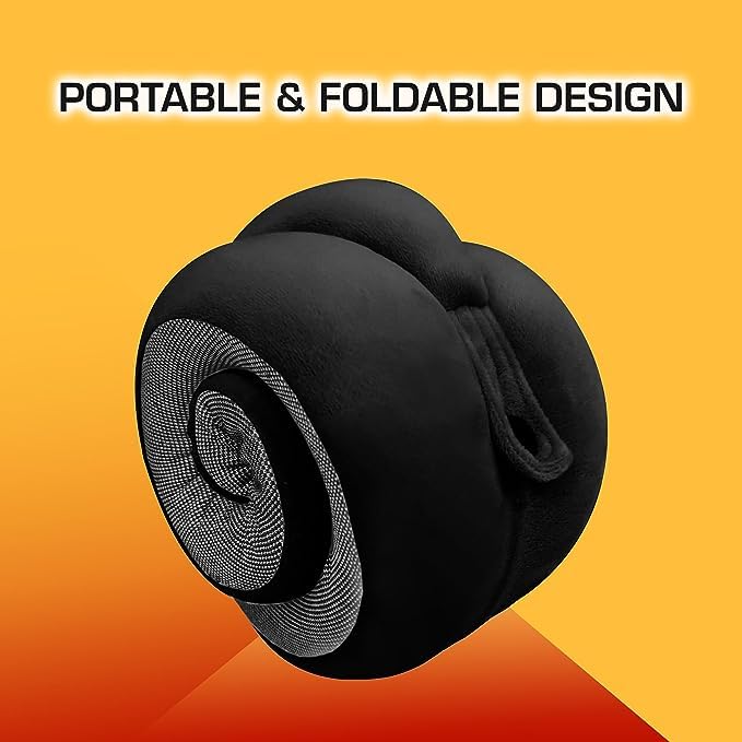 BigPlayer Raised Memory Foam Neck Pillow for Travel Neck Support Rest Pillow Car Pillow Flight and Train Accessory Pillow for Neck Pain Relief Neck Pillow and Eye Mask and Bag - Image 4