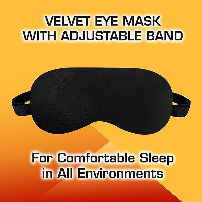 BigPlayer Raised Memory Foam Neck Pillow for Travel Neck Support Rest Pillow Car Pillow Flight and Train Accessory Pillow for Neck Pain Relief Neck Pillow and Eye Mask and Bag - Image 2