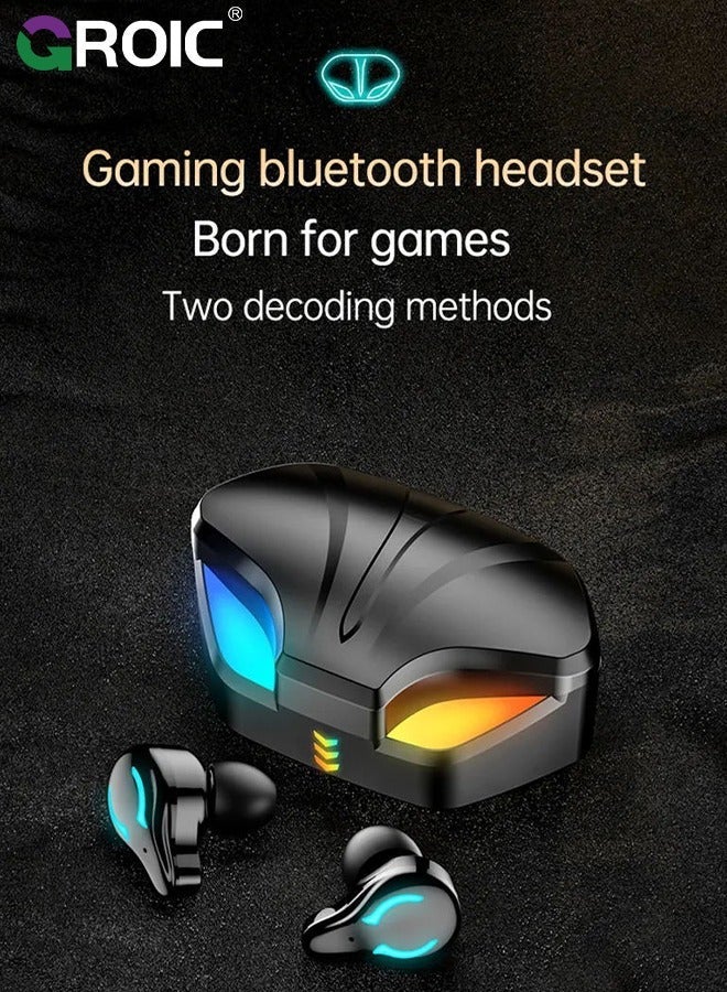 GROIC Wireless Earphones, Bluetooth Earphones 5.1, Waterproof Noise Reduction Cvc8.0 Low Latency Stereo, Sports With Microphone  - Image 2