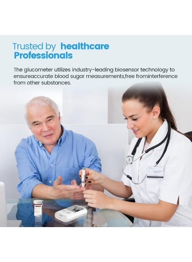 SahlTech Uric Acid & Blood Glucose 2-in-1 Testing Kit | Meter with 25 Uric Acid Strips, 25 Glucose Strips & 50 Lancets - Image 3